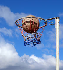 netball hoop and ball